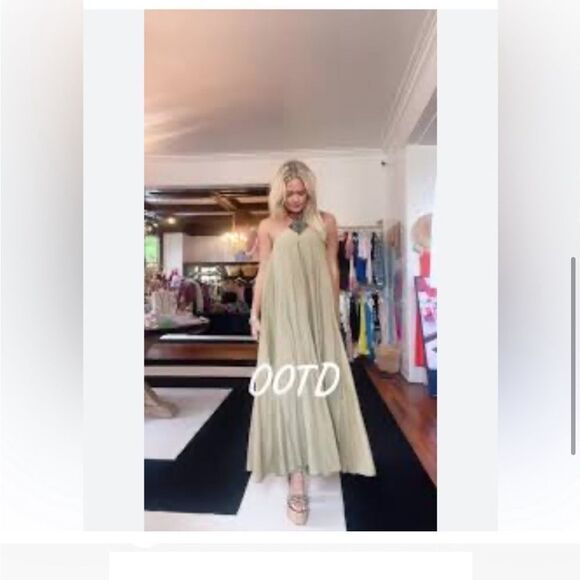 Maria Cher Mariacher Womens Castex Joanne Halter Flowy Maxi Dress Boho Indie‎ L - Picture 6 of 11